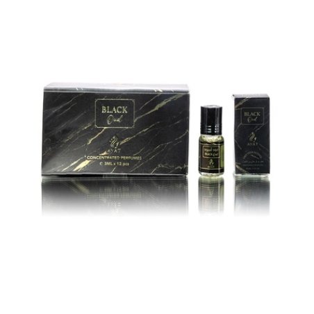 AYAT Perfumes Halal & Vegan Black Oud 100% Arabic Oil for Men and Women 3ml - Pack of 12
