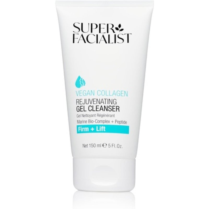 Super Facialist Vegan Collagen Rejuvenating Gel Cleanser with Marine Bio-Complex Seaweed and Hyaluronic Acid 150ml