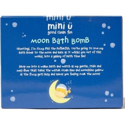 Mini U Moon Bath Bomb - Bathtime Gift Box Idea for Girls & Boys - Vegan, Non-Toxic - Gentle on Skin, Mess-Free & Stress