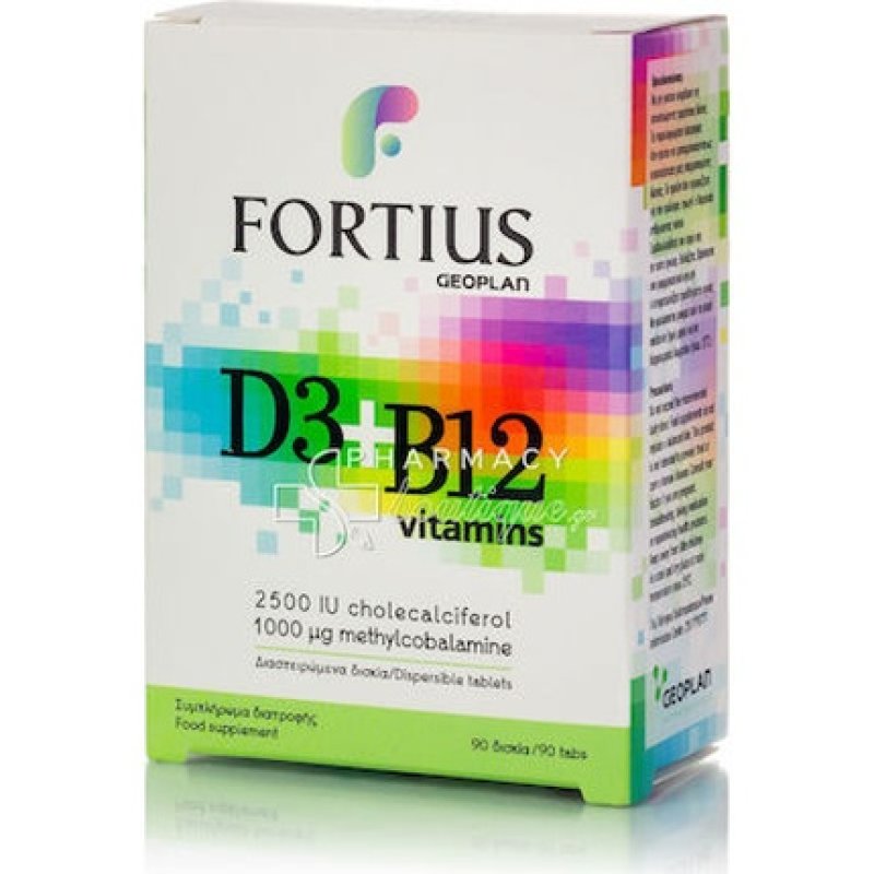 Fortius D3 B12 2500 Iu 1000 G Dietary Supplement - 90 Tablets