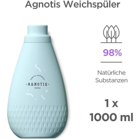 AGNOTIS Baby Fabric Softener Liquid with Calendula and Organic Chamomile Extract 1000ml Bottle