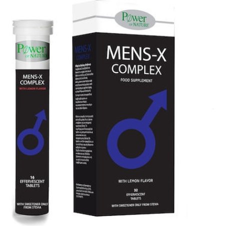 Power Health Men's X Complex Stevia Dietary Supplement For Erectile Function - 32 Effervescent Tablets
