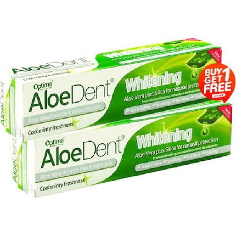 Optima Aloe Dent Whitening Toothpaste Without Fluoride For Whitening - 2x100ml
