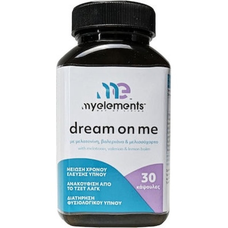 My Elements Dream On Me Dietary Supplement With Melatonin, Valerian, And Lemon Balm - 30 Capsules