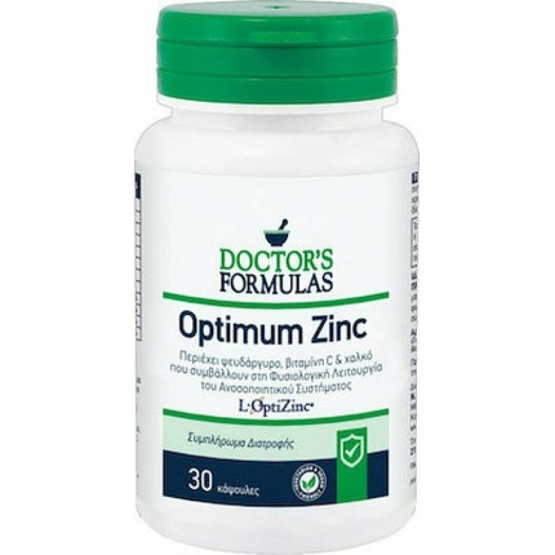 Doctor's Formulas Optimum Zinc Dietary Supplement With Zinc 30 Capsules