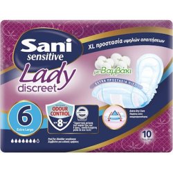 Sani Sensitive Lady Discreet With Cotton No6 Extra Large - 10 Pieces