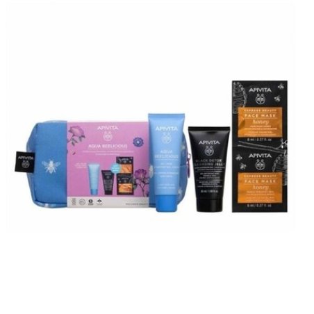Apivita Aqua Beelicious Light Moisturizing Gel & Cleansing Gel & Mask Honey