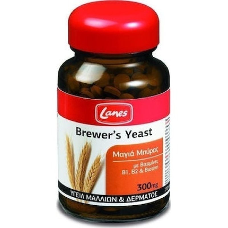 Lanes Brewers Yeast 300mg With Vitamins B1 B2 - 200 Tablets