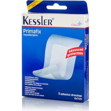 Kessler Primafix Adhesive Gauzes - 6 X 7 Cm, Pack Of 5