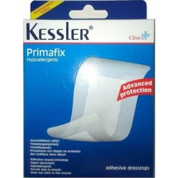 Kessler Clinica Primafix Hypoallergenic Adhesive Dressings 10cm X 10cm - Pack Of 5