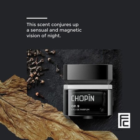 Perfume Men Chopin Op.9 Men's Perfume Expressive Evening Scent With Strong Romantic Presence 50ml Bergamot, Clove,