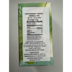 Malinowe Mint Herbal Tea Bags for Digestive System 20 Bags 0.784L