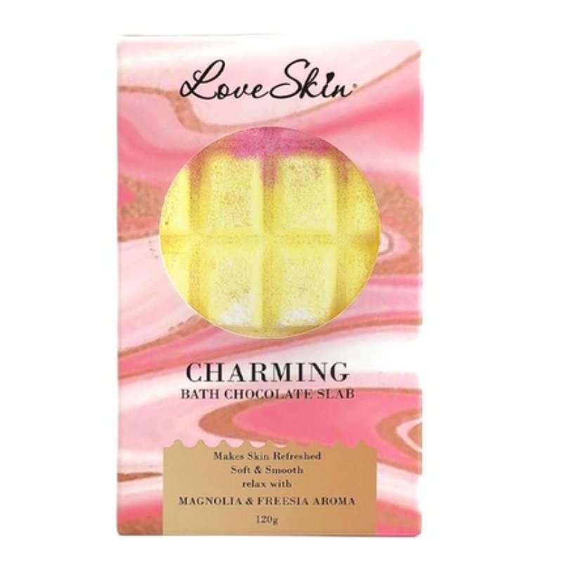 Love Skin Bath Chocolate Bar Charming Magnolia Freesia 120g