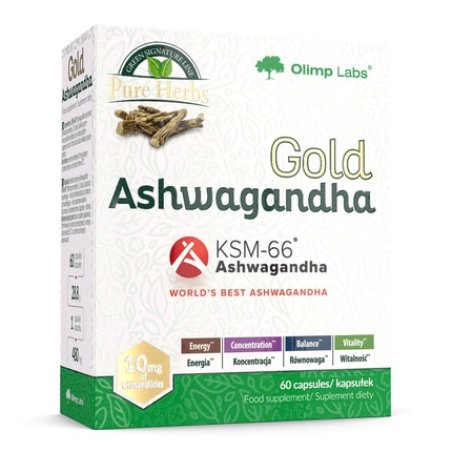 Olimp Labs Gold Ashwagandha Ksm Dietary Supplement 60 Capsules