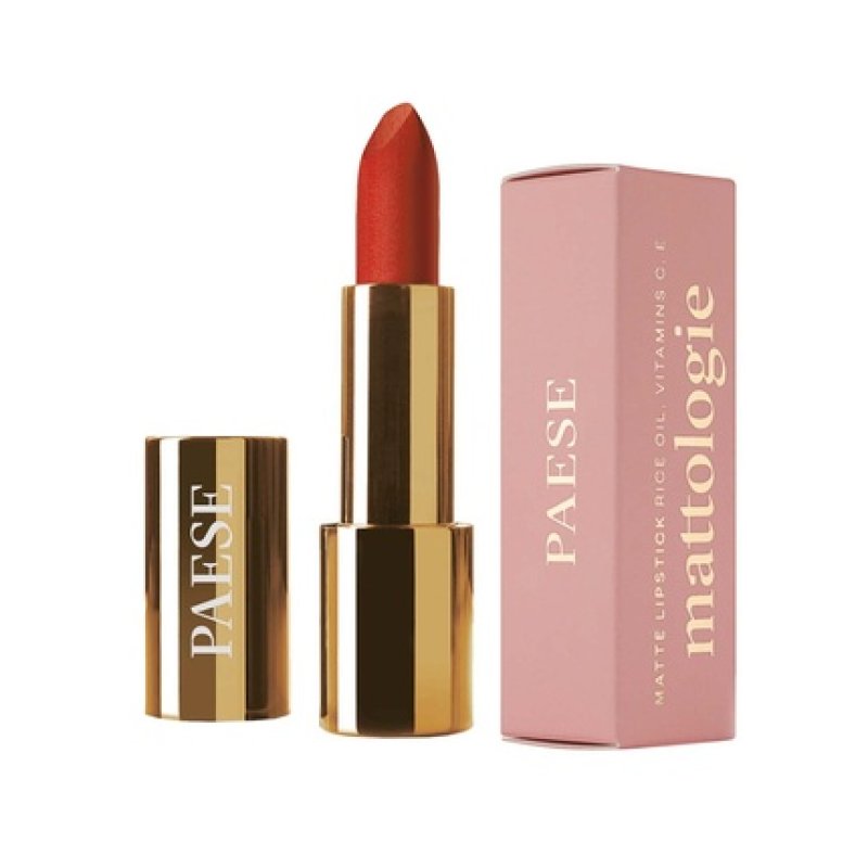 Paese Cosmetics Vintage Red Mattologie Matte Lipstick with Vitamins A, C & E