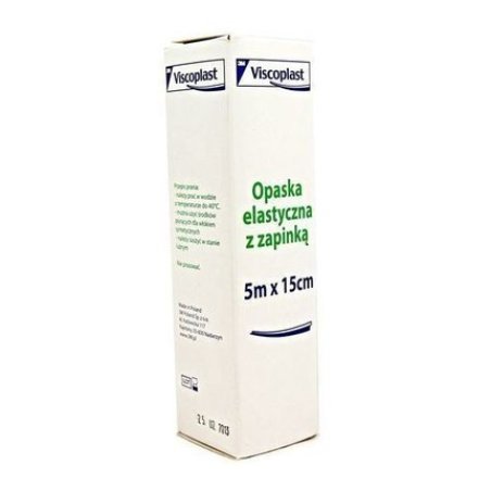 3M Viscoplast Elastic Bandage with Velcro Fastener 5m x 15cm