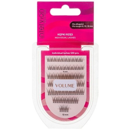 Inter-Vion Artificial Eyelashes In Clusters 8/10/12 - 120 Pieces