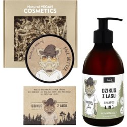 LaQ Wild Boar Men's Gift Set Shampoo 300ml, Butter 50ml, Soap Bar 85g