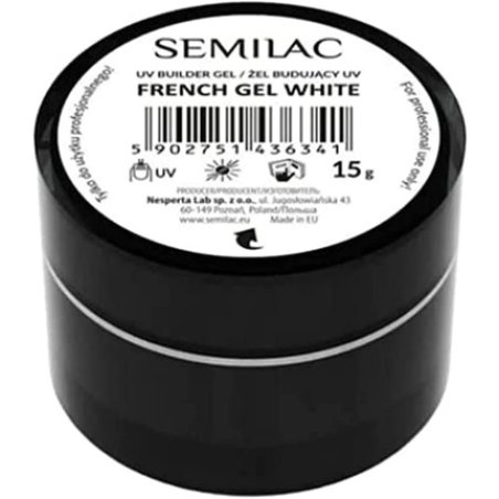 Semilac French White Nail Builder for Hard Strong Nails & Extend Gel