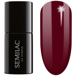 Semilac UV Nail Polish Burgundy Red 404 Black Beans Muffin 7ml - Colorful and Long-Lasting Nail Polish for Intensive