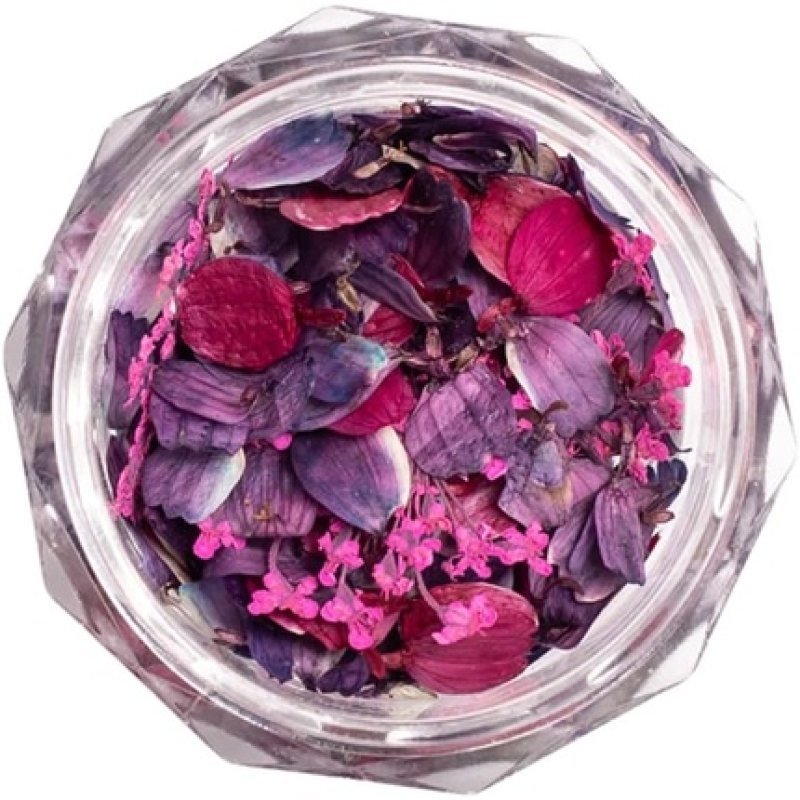 Semilac Flower Flakes Wild Orchid Purple Nail Decoration - Dried Flowers