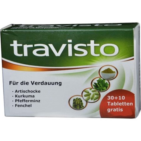 Travisto Digestive Support Tablets with Artichoke, Peppermint, Caraway, Turmeric