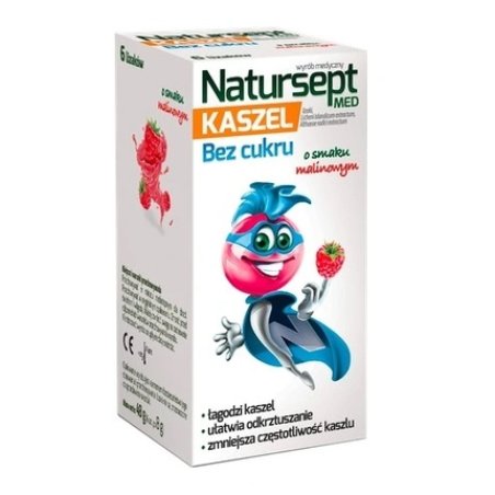Natursept Sugar-Free Cough Lollipops - Raspberry Flavour, 6 Pieces
