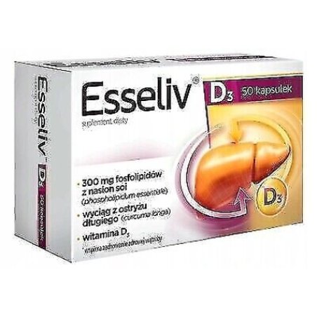 Esseliv D3 Liver Digestion Detoxification Immunity 50/100/150 Capsules
