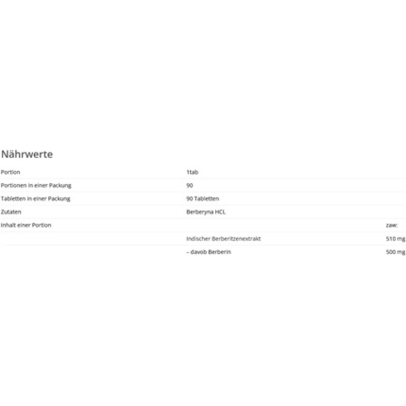 SFD Nutrition Berberin HCL 90 Tablets