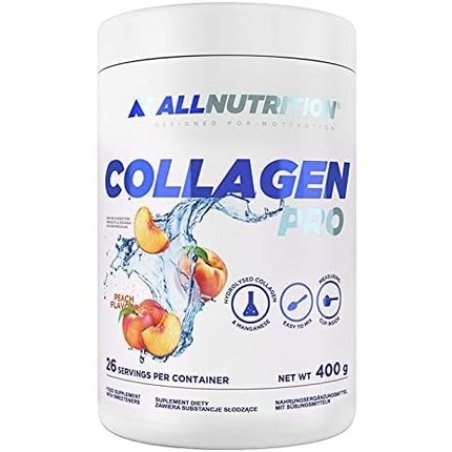 ALLNUTRITION Collagen Pro Turmeric MSM Chondroitin Hyaluronic Acid Ginger Extract Curcumin Dietary Supplement 400g Peach