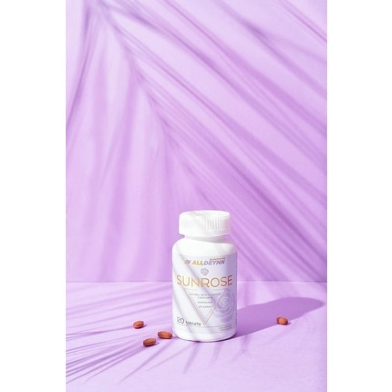 ALLDEYNN Sunrose Tanning Food Supplement with Natural Beta Carotene MicroAlgae 120 Tablets