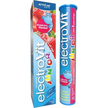 Activlab ElectroVit Junior High Quality Children's Dietary Supplement with Strawberry Flavor and Magnesium Citrate