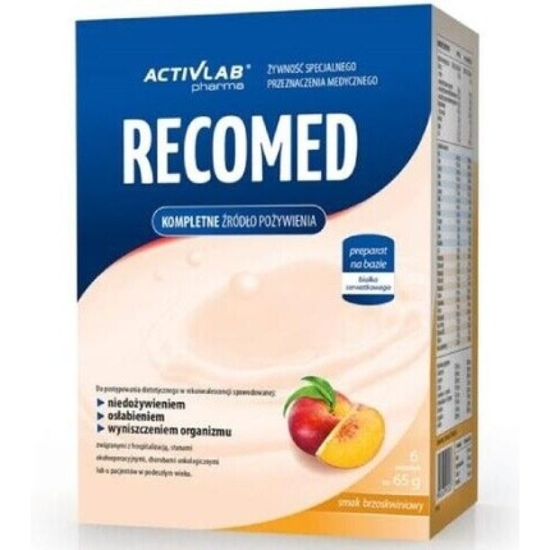 Recomed Peach Flavor Tea Dietary Supplement 6 Tea Bags