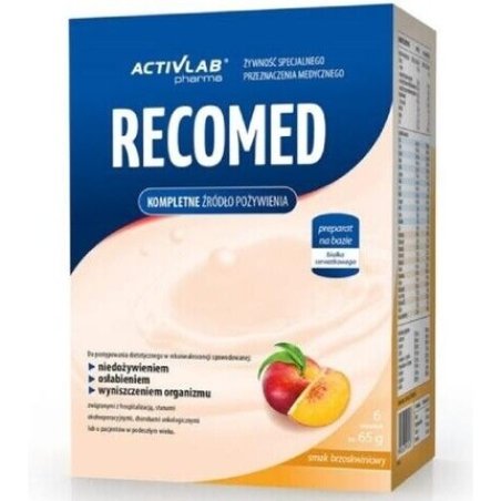 Recomed Peach Flavor Tea Dietary Supplement 6 Tea Bags