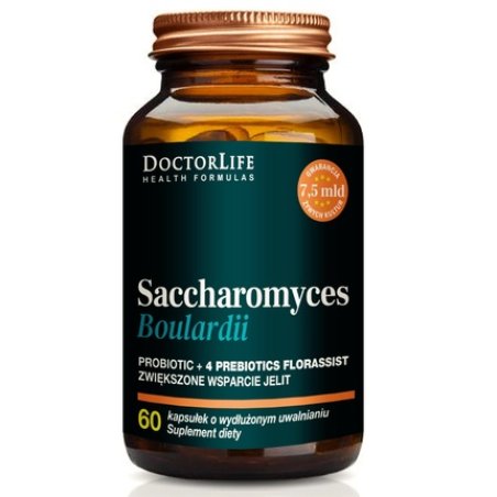Doctor Life Saccharomyces Boulardii Dietary Supplement Supporting Intestinal Health - 60 Capsules