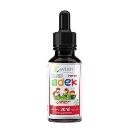 Wish Pharmaceutical Junior Natural Vitamins Adek Forte Dietary Supplement In Drops 30ml