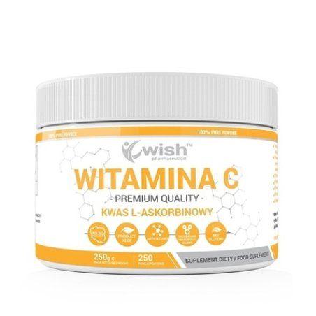 Wish Pharmaceutical Vitamin C L-Ascorbic Acid 1000mg Dietary Supplement 250g