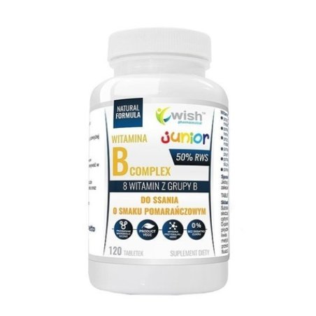 Wish Pharmaceutical Junior Vitamin B Complex Dietary Supplement 120 Tablets