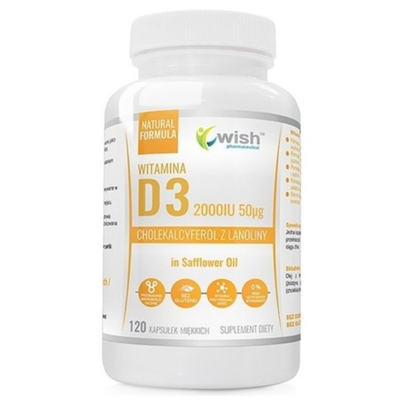 Wish Vitamin D3 2000 IU 120 Capsules