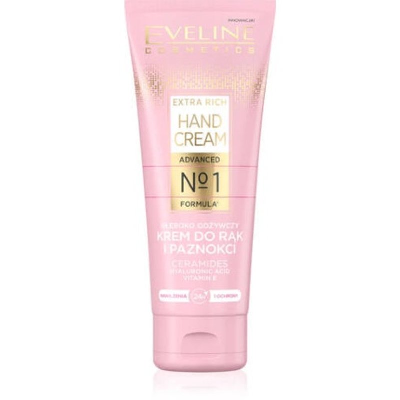 Eveline Extra Rich No1 Deep Nourishing Repair Hand Nail Cream with Ceramides 75ml