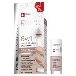 Eveline Nail Therapy 6 In 1 Care & Colour Concentrated Nail Treatment Shimmering Nude 5ml