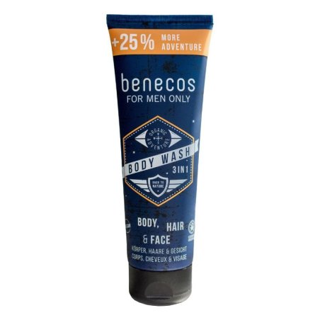 benecos Body Wash 3in1 250 ml Gel douche Hommes Corps, visage et cheveux A base d’herbe, Lavande