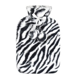 Ks Brands Plush Hot Water Bottle 2 Litre Zebra