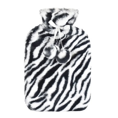 Ks Brands Plush Hot Water Bottle 2 Litre Zebra