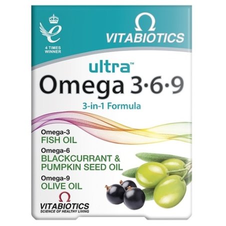 Vitabiotics Ultra Omega 3-6-9 Dietary Supplement 60 Capsules