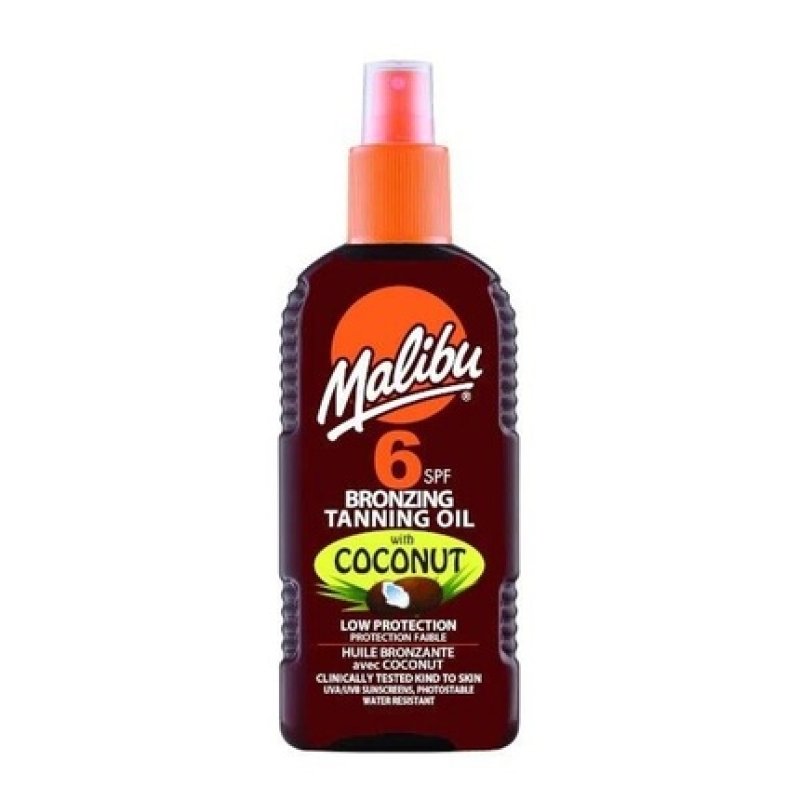 Malibu Bronzing Tanning Oil With Coconut SPF6 200ml
