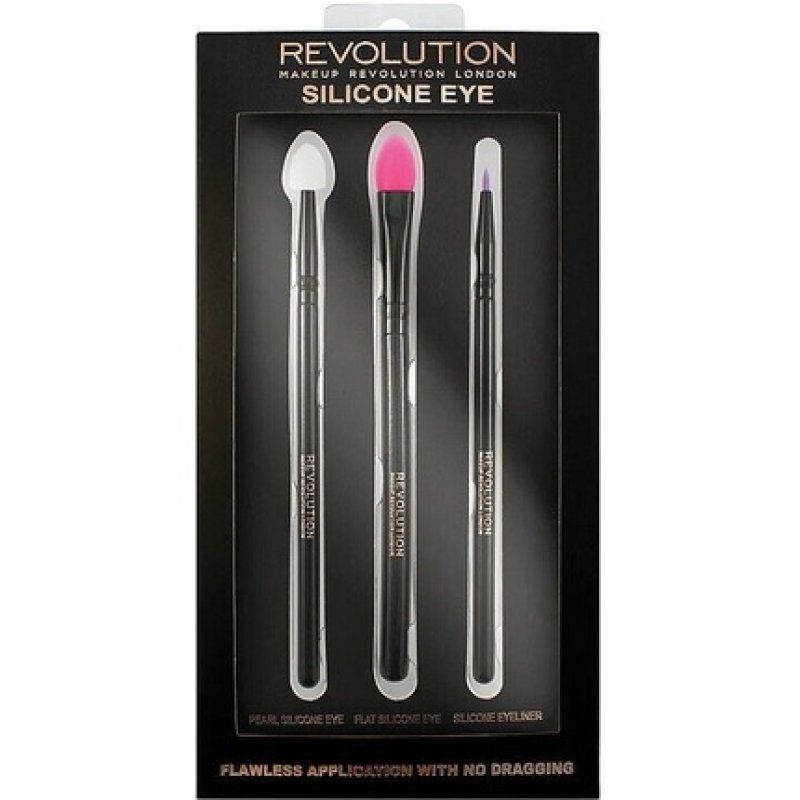 Revolution Makeup Silicone Eye Brush Set 3 Pieces - Brand New Sealed Box