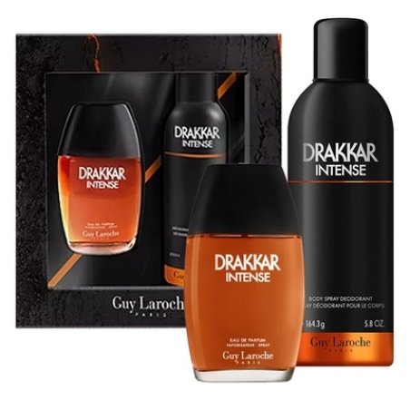 Guy Laroche Drakkar Noir Intense Eau De Parfum For Men 100 Ml And Drakkar Noir Intense Body Spray 200 Ml
