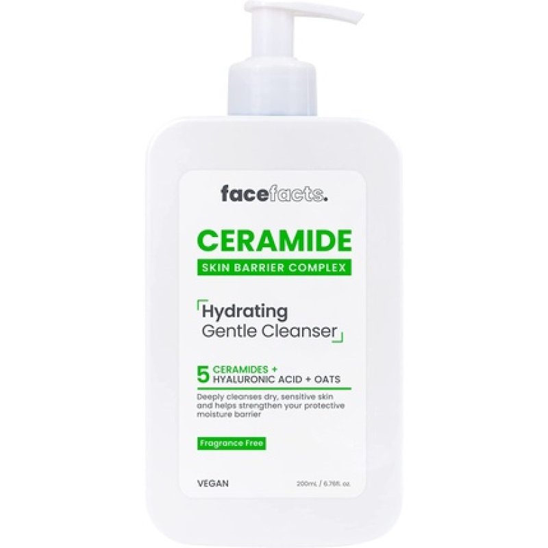 Face Facts Ceramide Hydrating Cleanser for Dry and Sensitive Skin 200ml