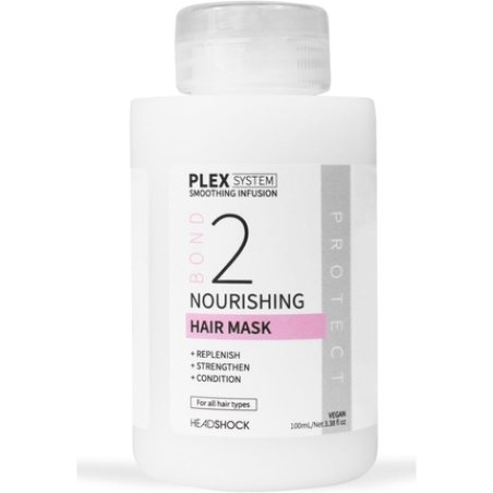 Headshock Plex System Smoothing Infusion Nourishing Rebuilding Restoring Hair Mask No.2 100ml with Jojoba Oil Avena